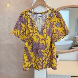 J. Crew Collection Tie-Neck Cotton Poplin Top In Ratti® Golden Paisley - S